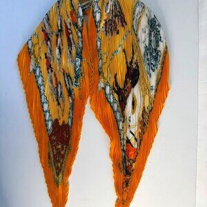 Hermes Le Plissage Serait silk handkerchief